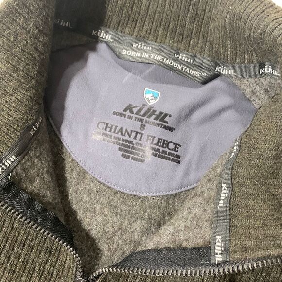 KUHL wool blend Chianti fleece shirt quarter zip mock neck knit men’s Small - Picture 3 of 10